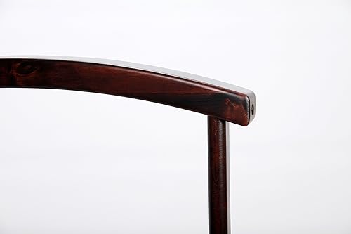 Miniatura 2 de Soporte de valet de ropa de madera dura de lujo (caoba roja)