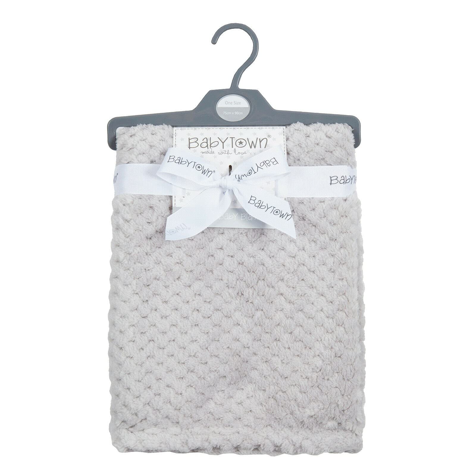 Babytown Grey Super Soft Waffle Baby Cot / Pram Blanket ~ 75 X 90Cm (Grey)