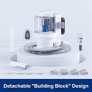 kanpets Dog Vacuum for Shedding with Max 3.4L Dust Bin, Hyper-Power but Super Quiet, 4 Professional Grooming Tools, Gift for Cat Pets Hair