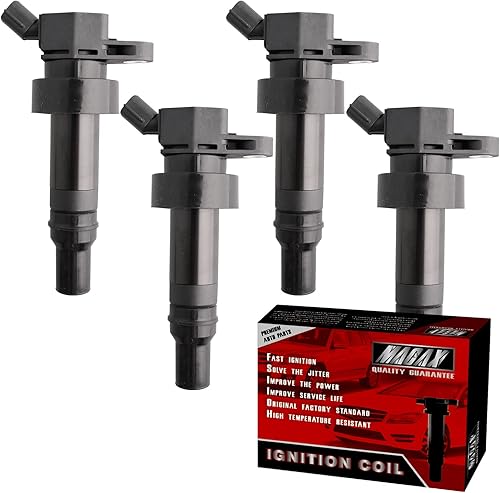 Miniatura 1 de MACAX Juego de 4 bobinas de encendido UF707 27301-2B110 compatibles con Hyundai Kia Forte Veloster Koup 16L L4 - Sustituye a B284 C936 GN10683