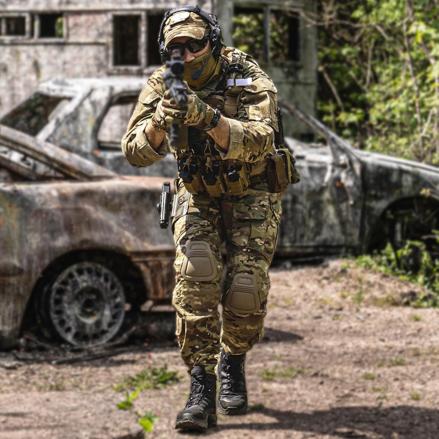 G3 Combat Uniform Set for Men Tactical Camouflage Clothing Hunting Paintball Suit with Knee & Elbow Pads