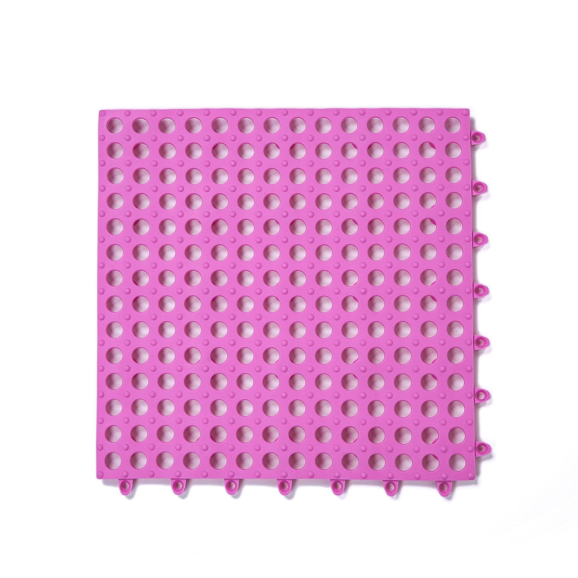 Alfombra De Ducha Antideslizante Baldosas De Bañera Impermeables Entrelazadas con Orificios De Drenaje Alfombras De Suelo Personalizables For Baño Piscina Cocina Gimnasio(Rosa,120g)