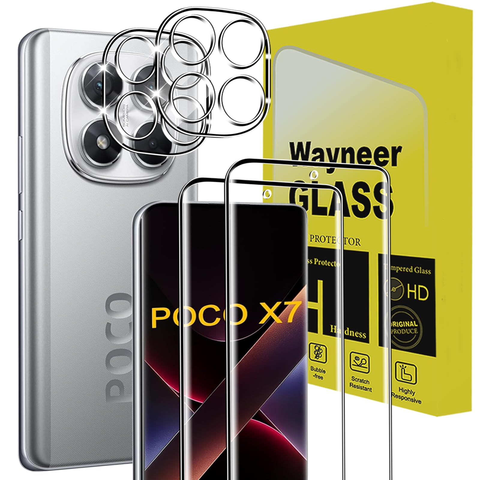 Protection d'écran en verre trempé pour Redmi Note 12 - E.F.CONNECTION - Lot de 2 - 9H antichoc - Téléphonie