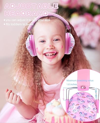 Miniatura 3 de PROHEAR 032 Kids Ear Protection - Auriculares con cancelación de ruido para autismo, niños pequeños, niños, color rosa