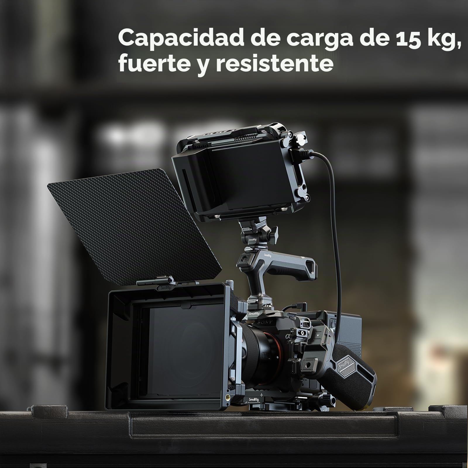 SMALLRIG HawkLock H21 Top Handle con Riel NATO de Liberación Rápida, Instalación Suave en Dos Direcciones, Diseño Ergonómico, 15 kg Máx. Carga, Múltiples Puntos de Montaje Incorporados - 4483