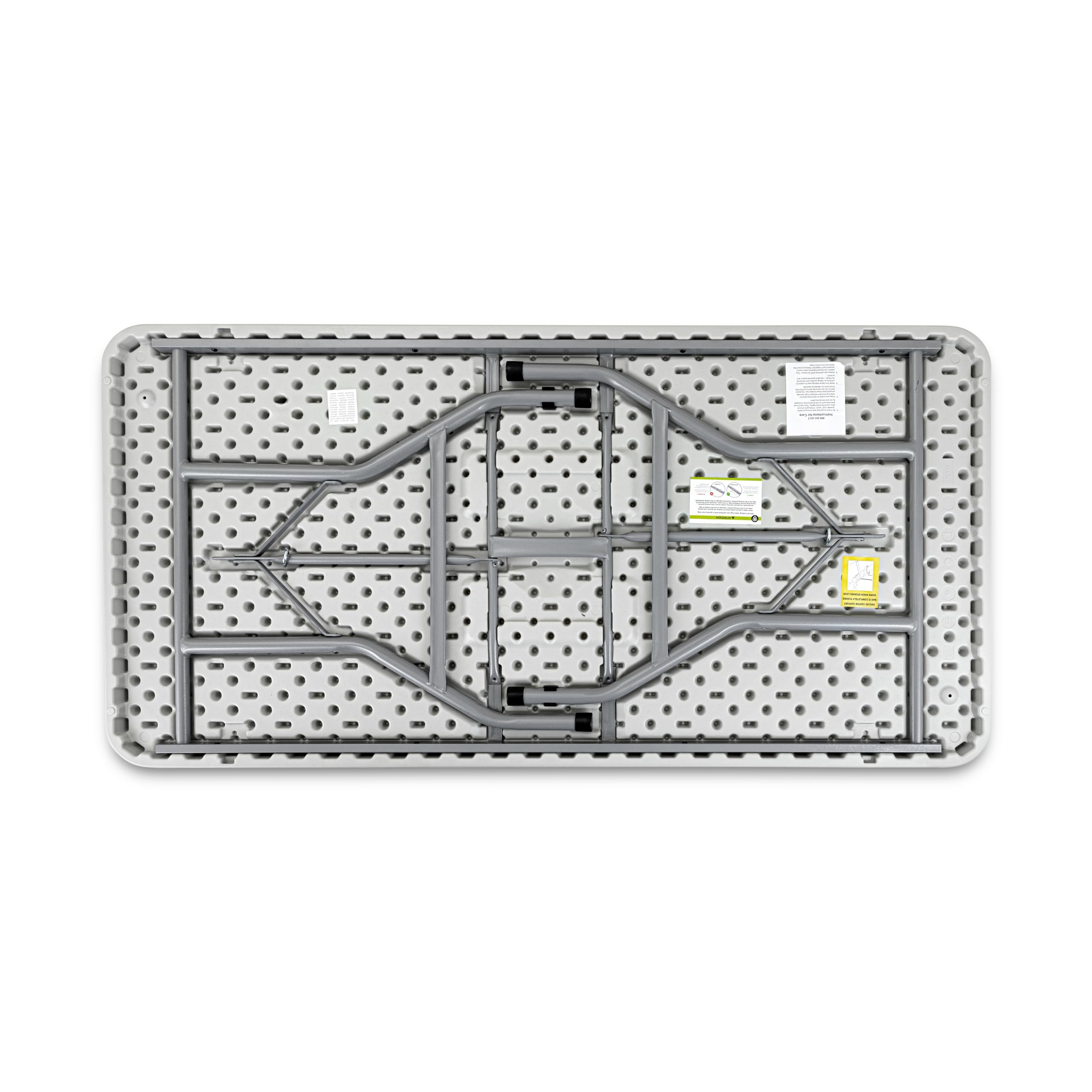 OEF Furnishings Mesa Plegable Resistente de 5 pies, Acero aleado Plástico, Gris Claro, 30" x 60"