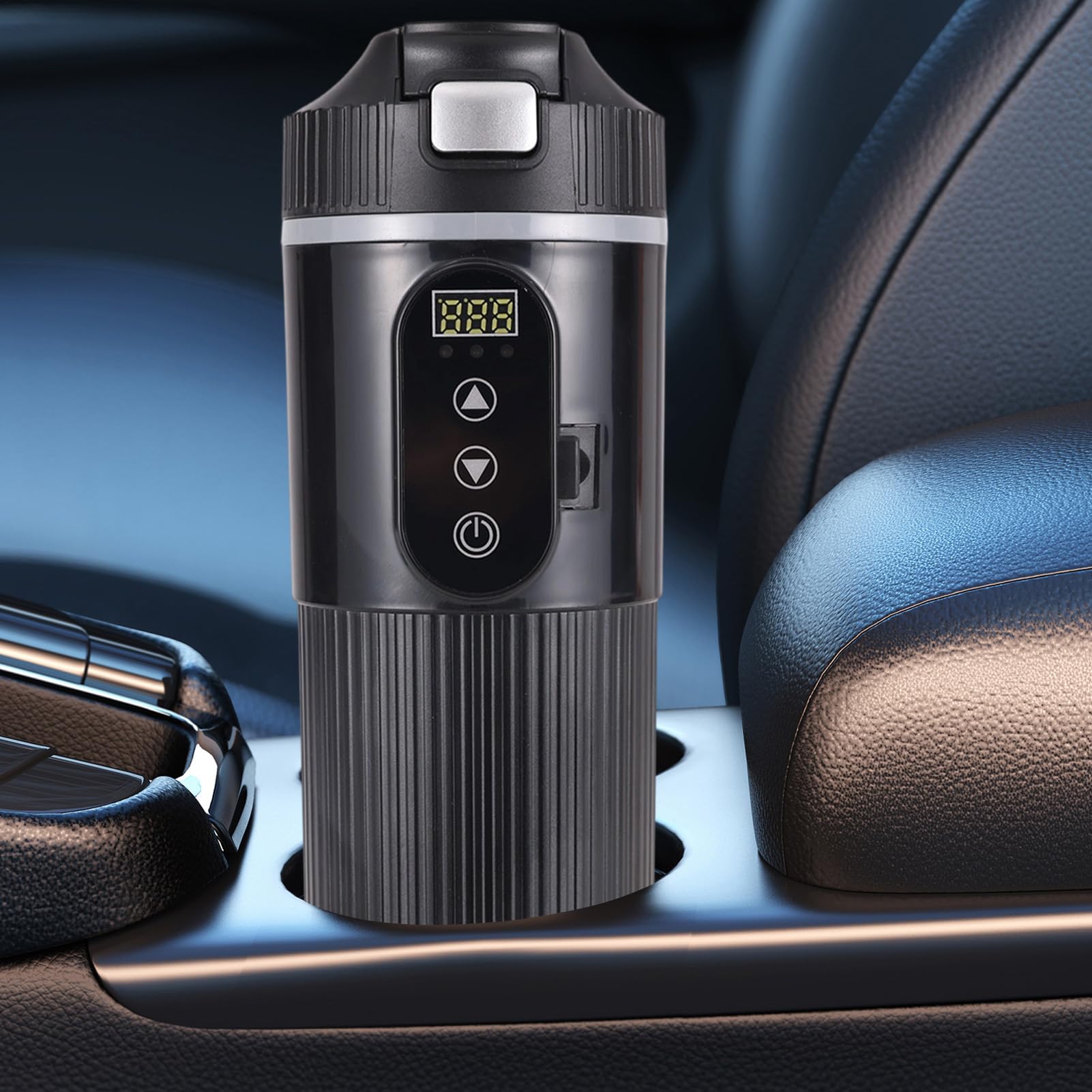 Calentador de agua portátil para coche, taza de café de viaje, 12 V/24 V