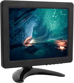 Monitor LED TFT de 8 Polegadas, Mini Monitor de 8 Polegadas, Controle Remoto, Resolução de 1024 X 768, Experiência de Visualização Incrível para Computador (plugue da ue)