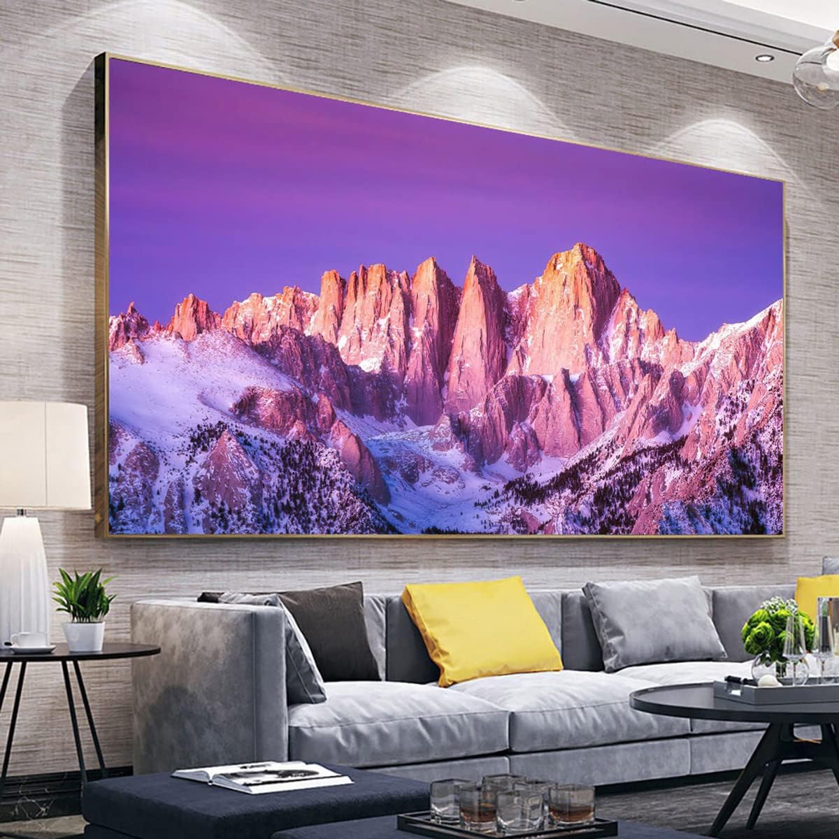 Instarry 5D DIY Diamond Painting Full Drill Snow Mountain Cross Stitch Embroidery Room Decor 31.5x15.7 inch