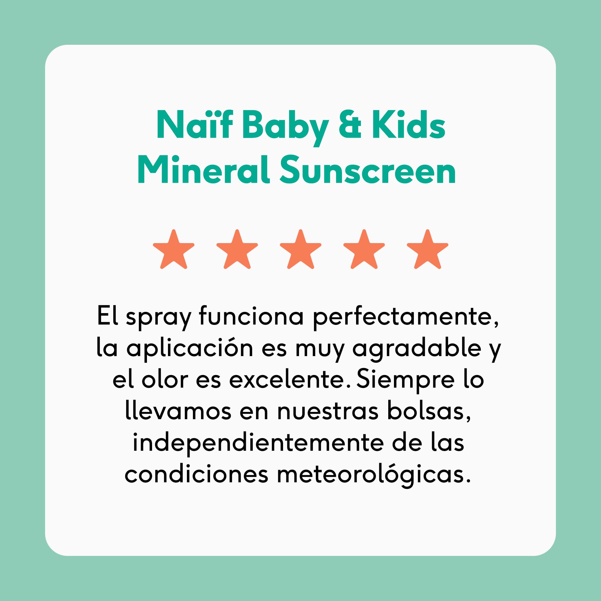 Naïf - Spray protector solar mineral - Bebé y niño - 0% perfume - FPS 50 - Spray sin octocrileno - Protección UVA y UVB - Resistente al agua - Dermatológicamente probado - Sin microplásticos - 100 ml