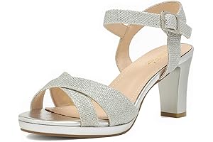 Zapatos Altos De Mujer: Sandalias De Tacón Grueso Con Punta Abierta Y...