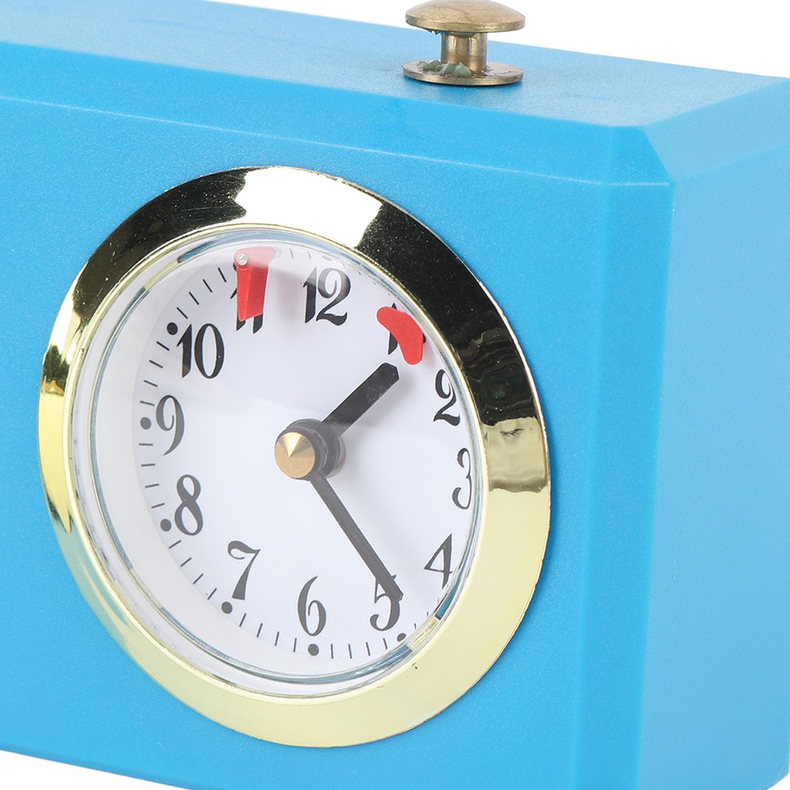 Orologio meccanico a forma di scacchi, vintage, analogico, con grandi quadranti, meccanismo a carica per competizioni Weiqi (azzurro)