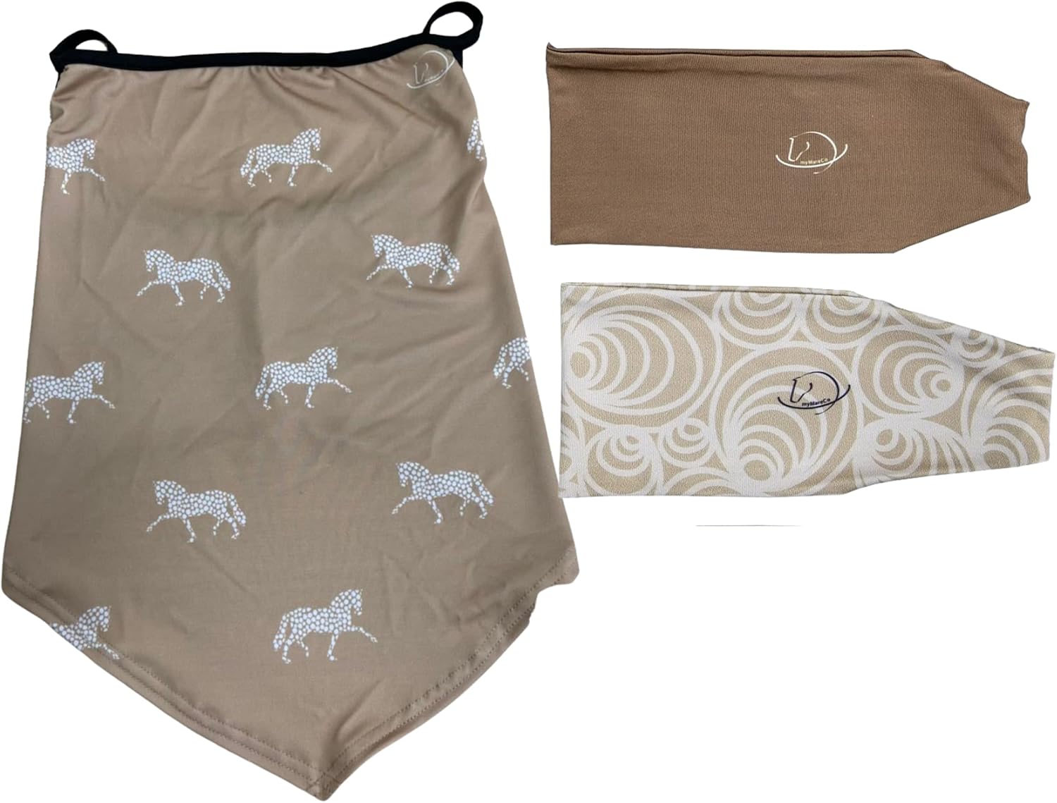 UPF 50+ V Neck Gaiter for Women and Girls, Best Neck and Chest Sun Protection, Ear Loops and Nose Clip