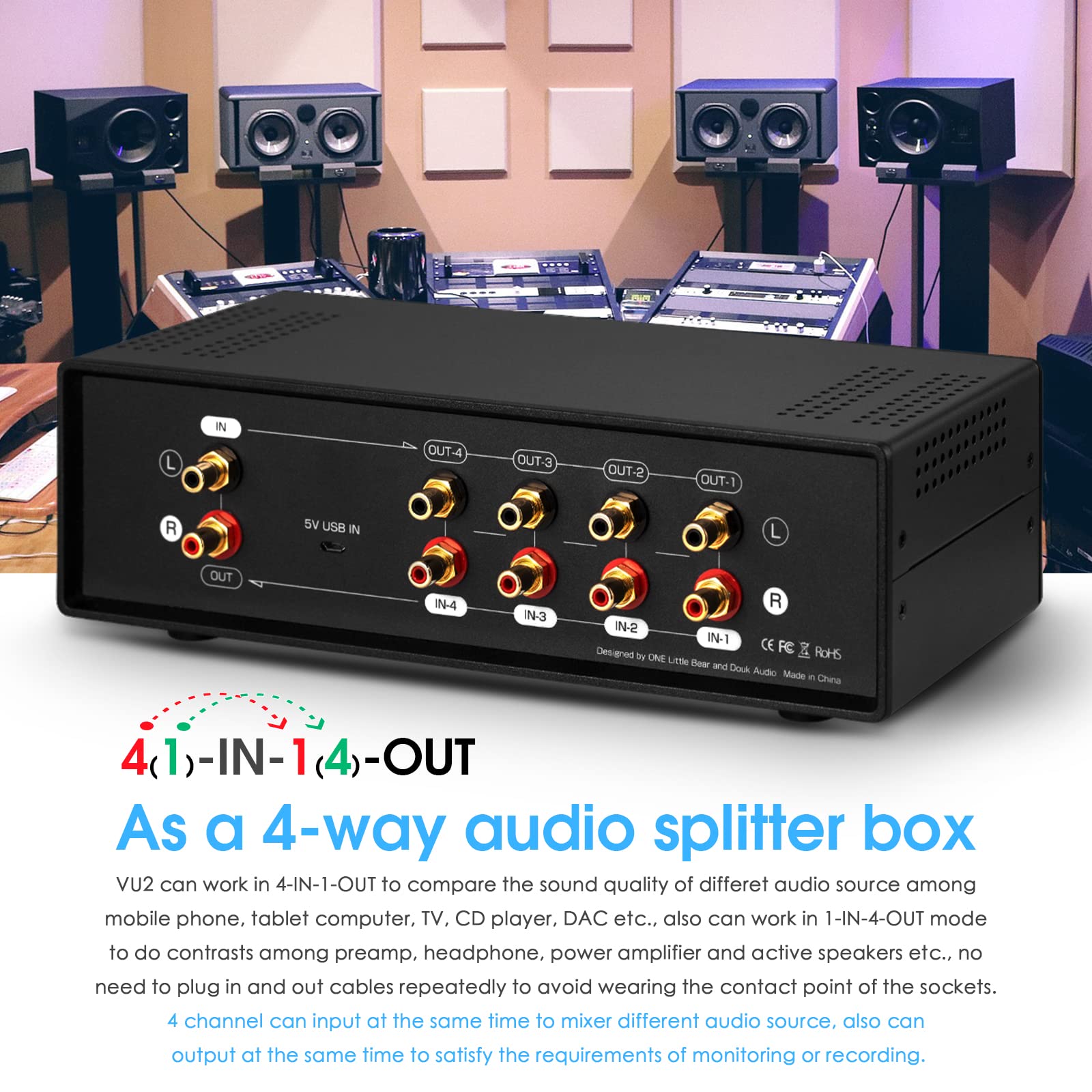 Amazon.co.jp: Douk Audio VU2 MIC & Line デュアルVUメーター