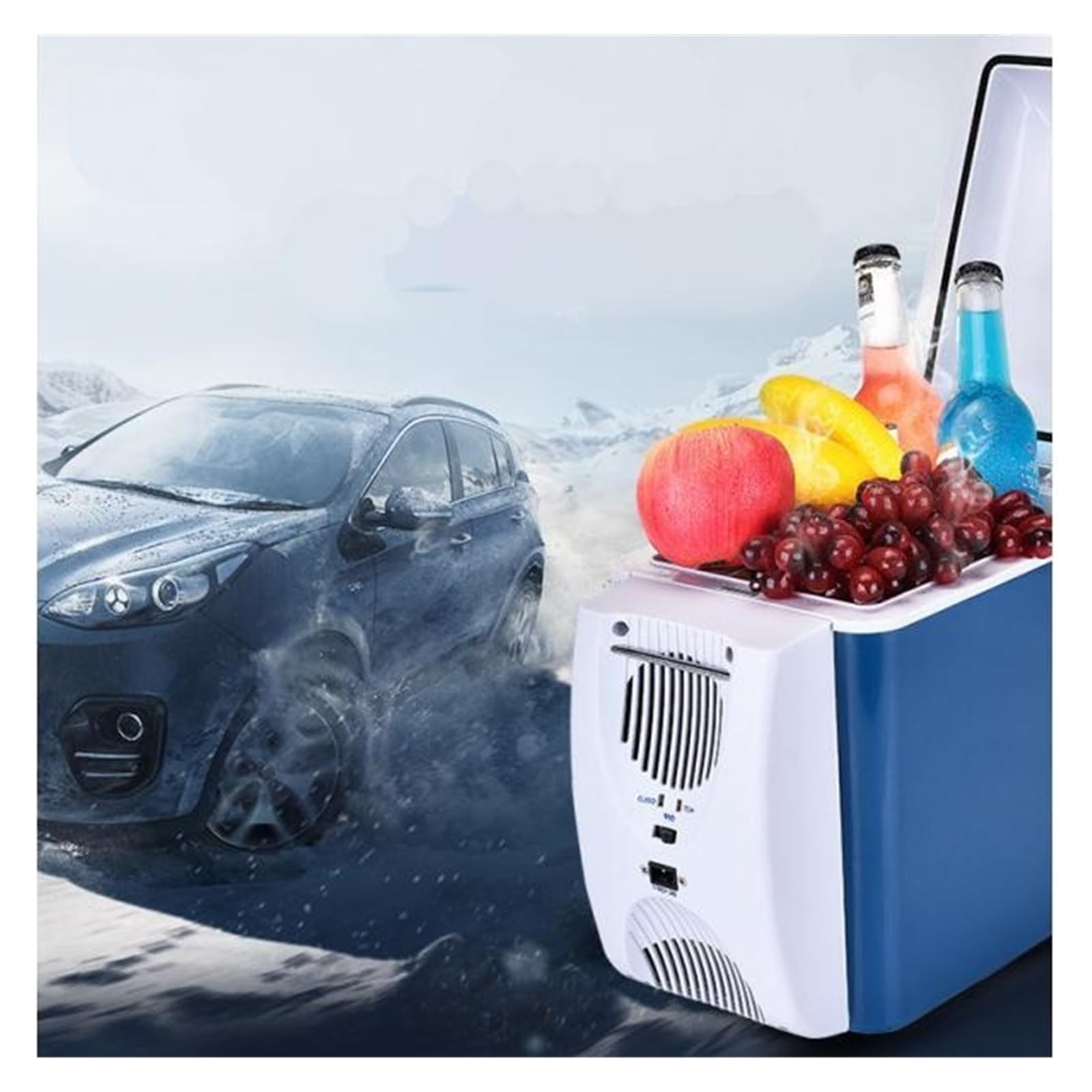Refrigerador portátil for Coche de 7,5 l y 12 V, con congelador for Viajes y Frutas.