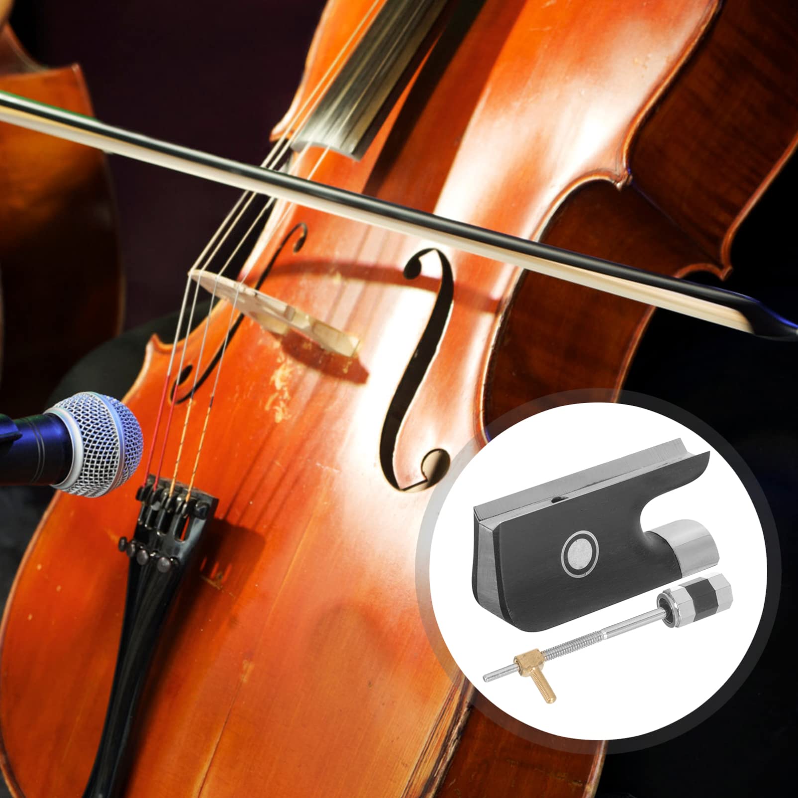 ibasenice 5sätze Cello Violin Bow Frog Ersatzteil Mit Schraube Aus Strapazierfähigem Für Hochwertigen Und Verbesserte Elastizität Geeignet Für Violinen Und Cellos