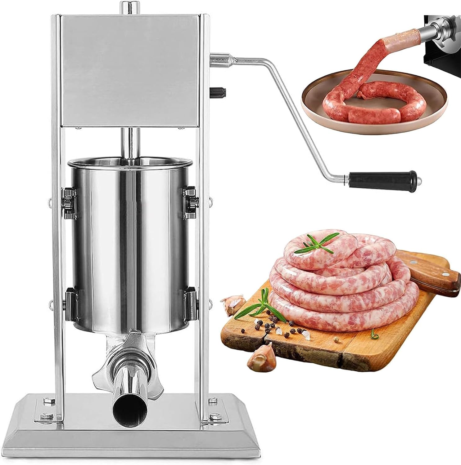 Stainless Steel Vertical Stuffer, Filler for Home and Use, Durable and Efficient,5L