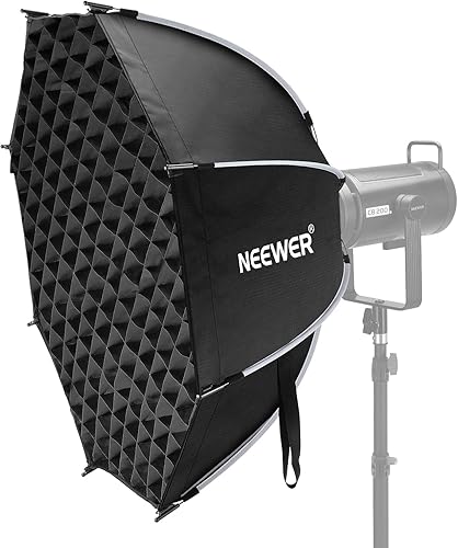 NEEWER 35.4'' Octagonal Softbox, Quick Release Parabolic Soft Box with Bowens Mount, Diffusers, Grid, Bag Compatible with Aputure 120d Compatible with Godox SL60w NEEWER Q4 AS600B CB300B Q300, NS92P - 35.4"/90cm