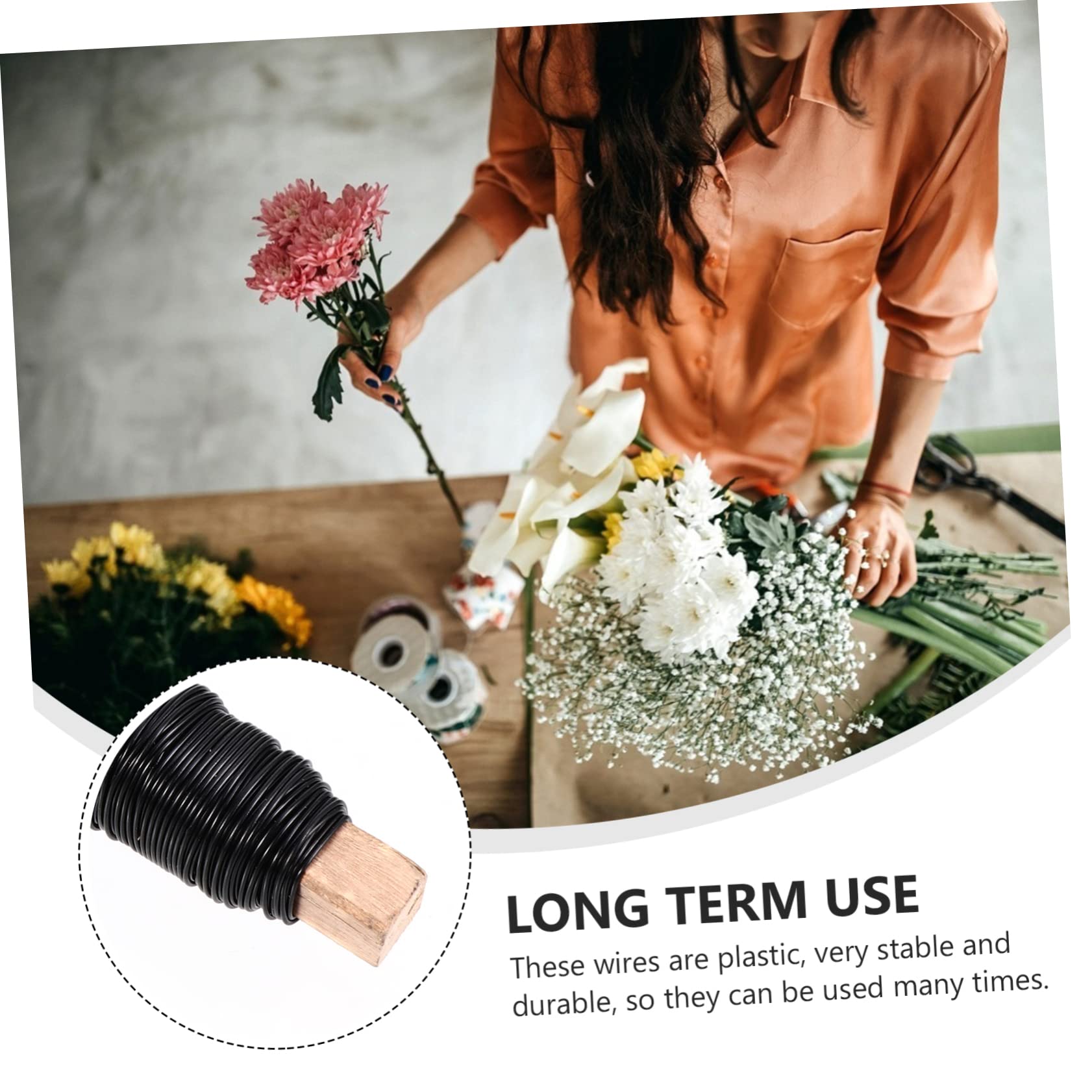 KONTONTY Floral Wire Binding Iron Wire Pins for Flower Bouquets DIY Flexible and Versatile