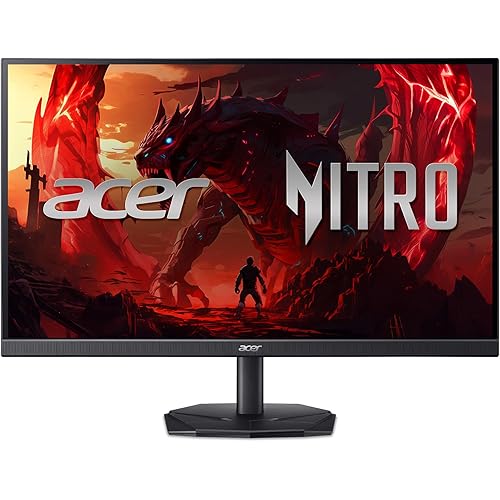 acer Nitro 27 Inch Full HD 1920 x 1080 ZeroFrame Design Gaming IPS Monitor | AMD FreeSync Premium | 200Hz Refresh | Up to 0.5ms | 1 x Display Port 1.2 and 2 x HDMI 2.0 Ports | KG271 X1biip
