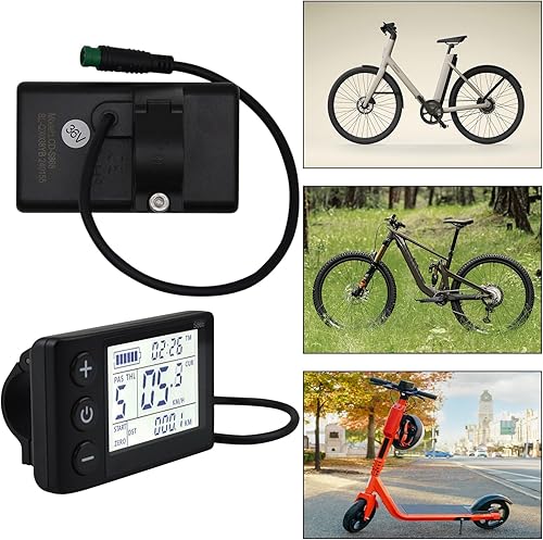 Miniatura 6 de Medidor de pantalla LCD de bicicleta eléctrica S866, 24V 36V 48V Ebike Pantalla LCD Panel de control inalámbrico Velocímetro de bicicleta odómetro
