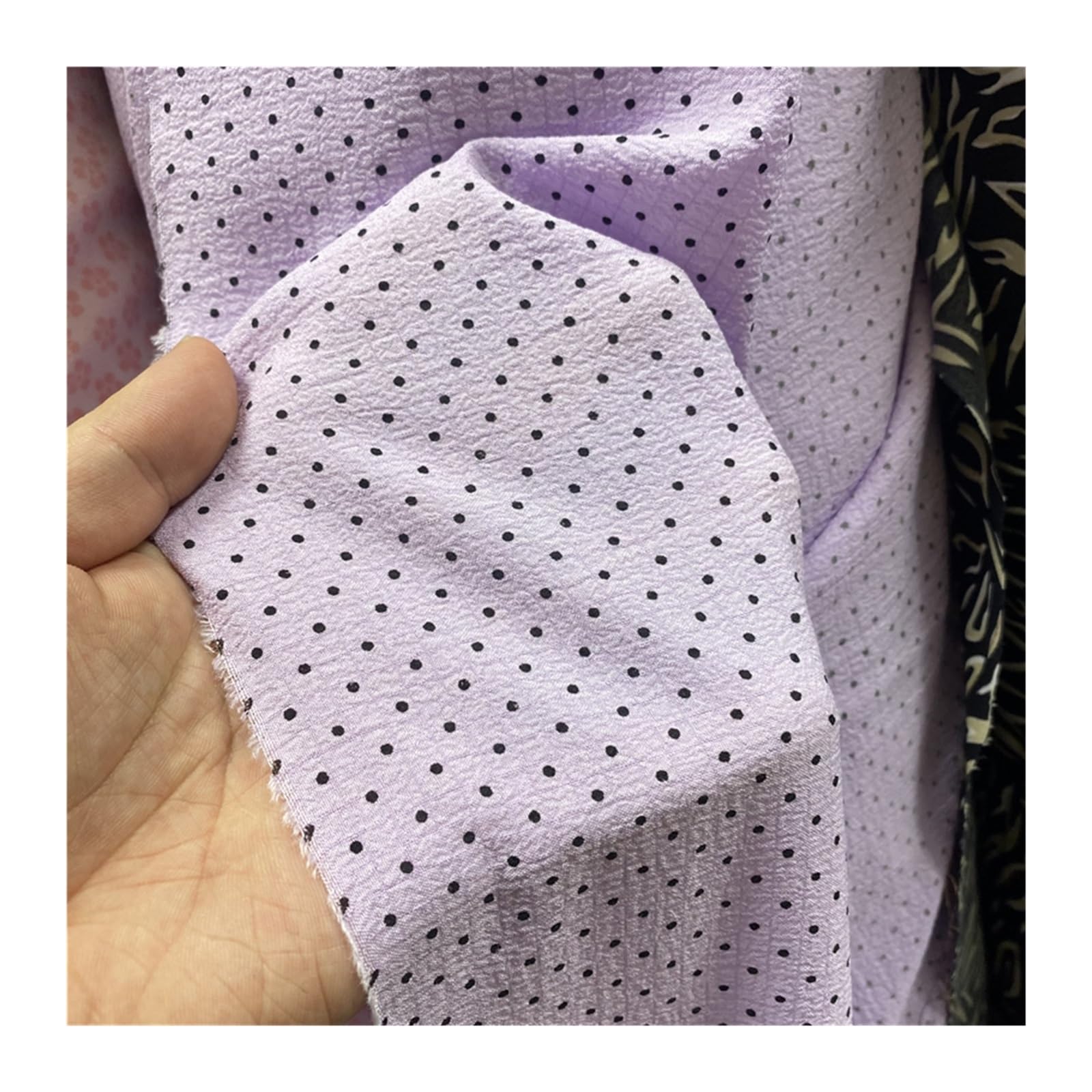 Polka Dot Fabric Multicolor Multiple Sizes for Clothing Crafts(Color10,Length 1.5 Meters)