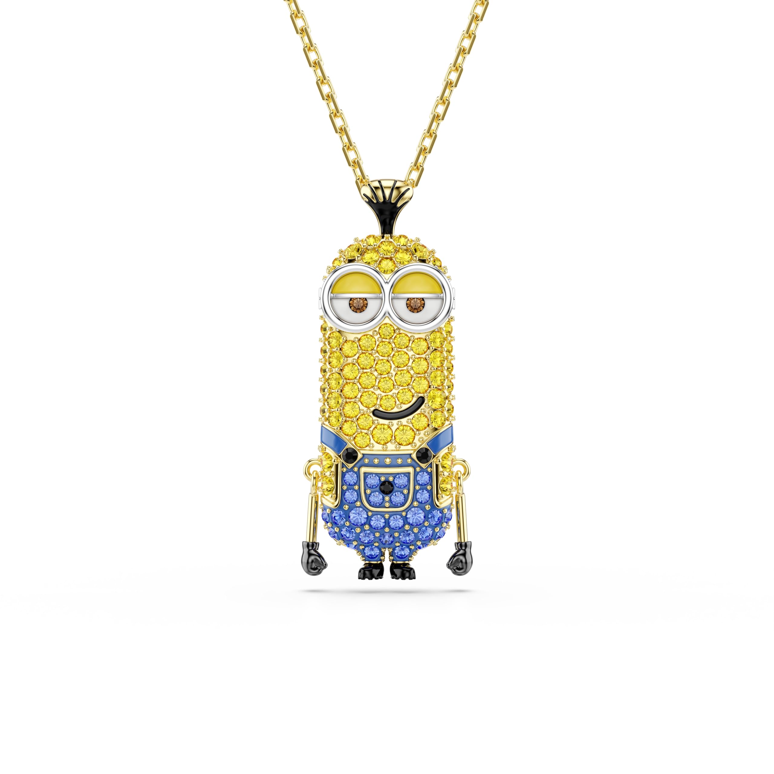 Swarovski Minions Kevin Pendant, Pavé, Multicolored, Gold-Tone Plated