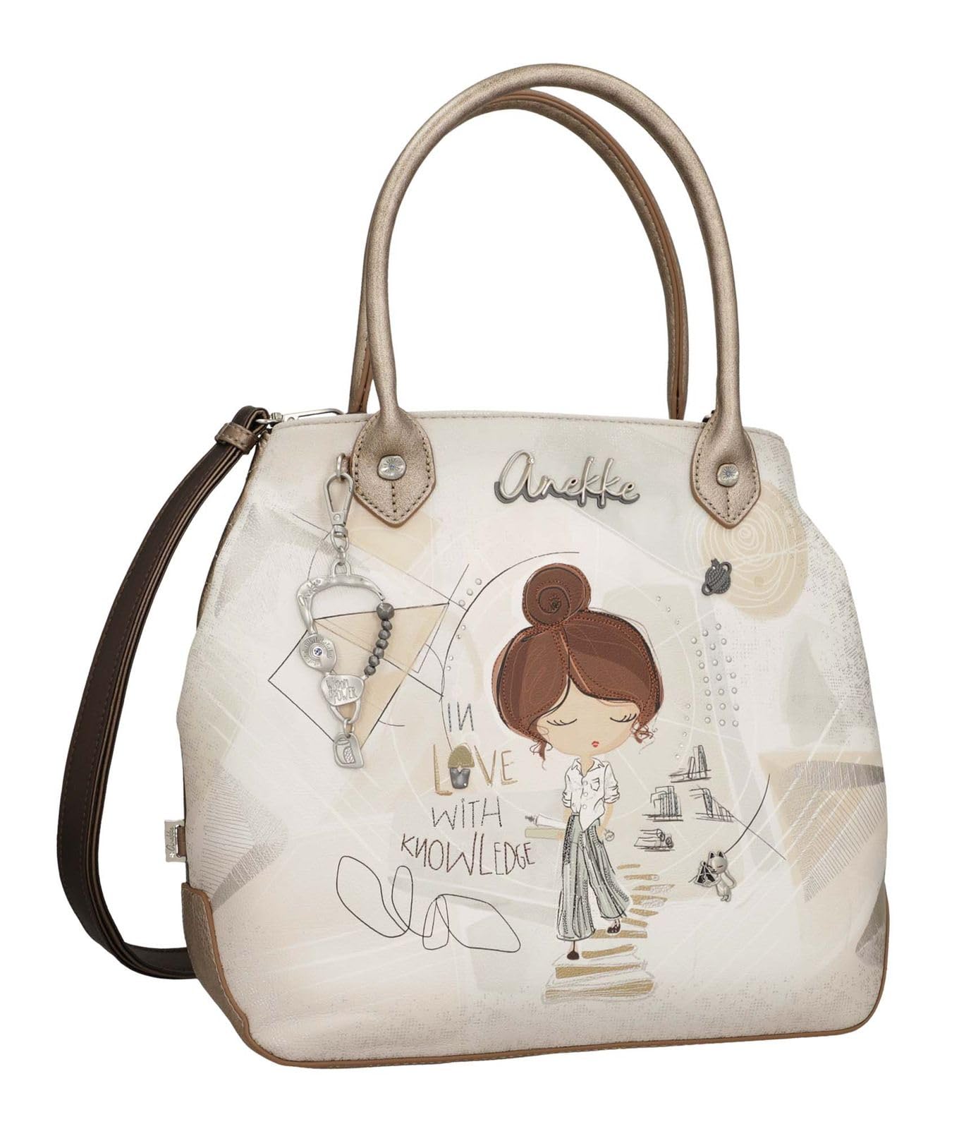 Anekke bolso bandolera Sophia Short Handle Bag Multicolor crema