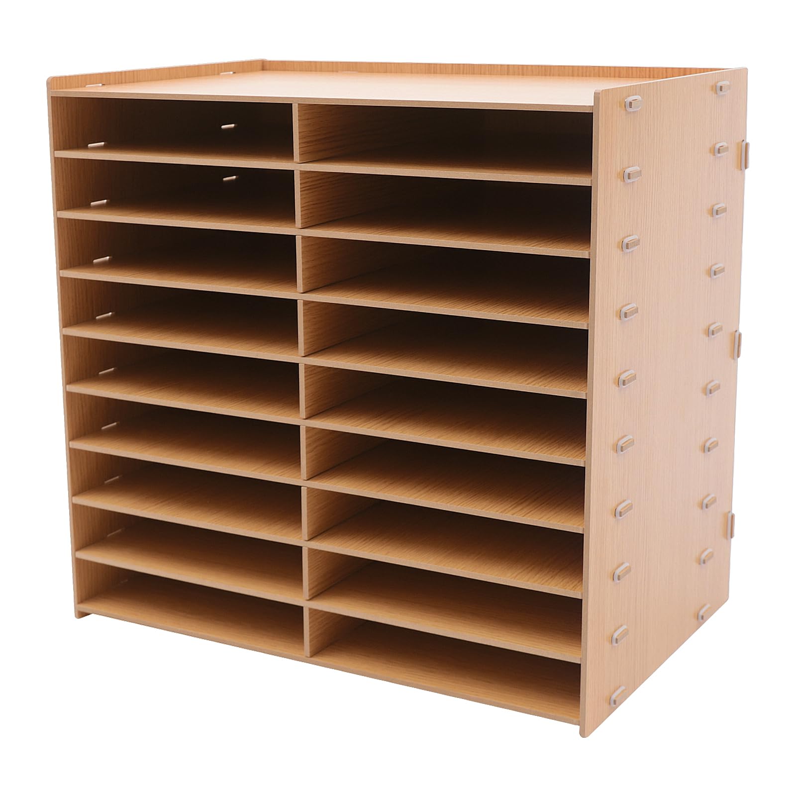Portadocumenti formato A4, organizer da scrivania, a 9 livelli, con 18 scomparti, organizer verticale per file per ufficio e casa, porta documenti (marrone)