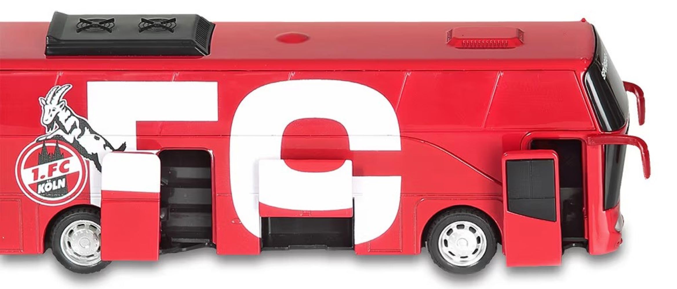 1. FC Köln Bus jouet avec son, bus d'équipe, 20 cm, bus