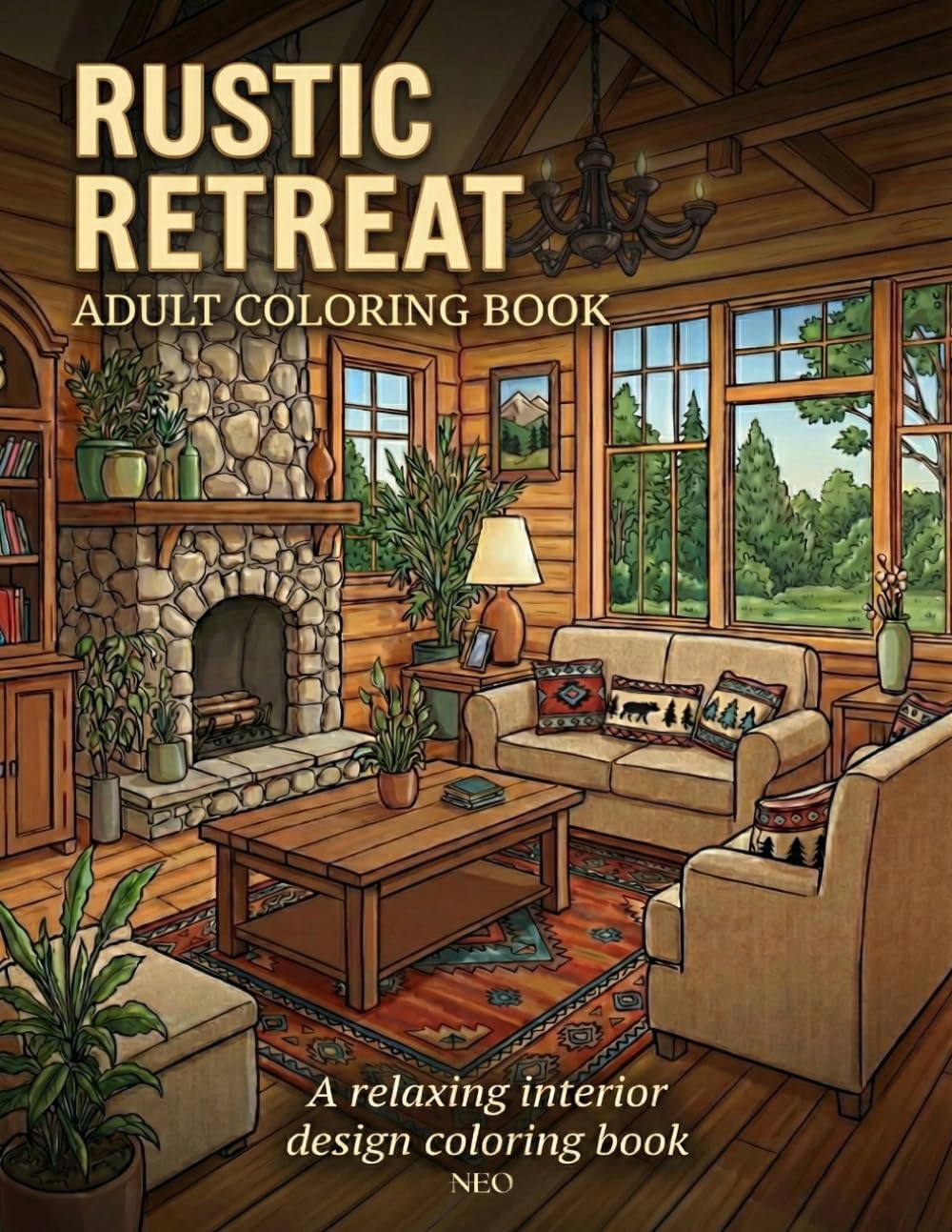 Rustic Retreat: Adult Coloring Book