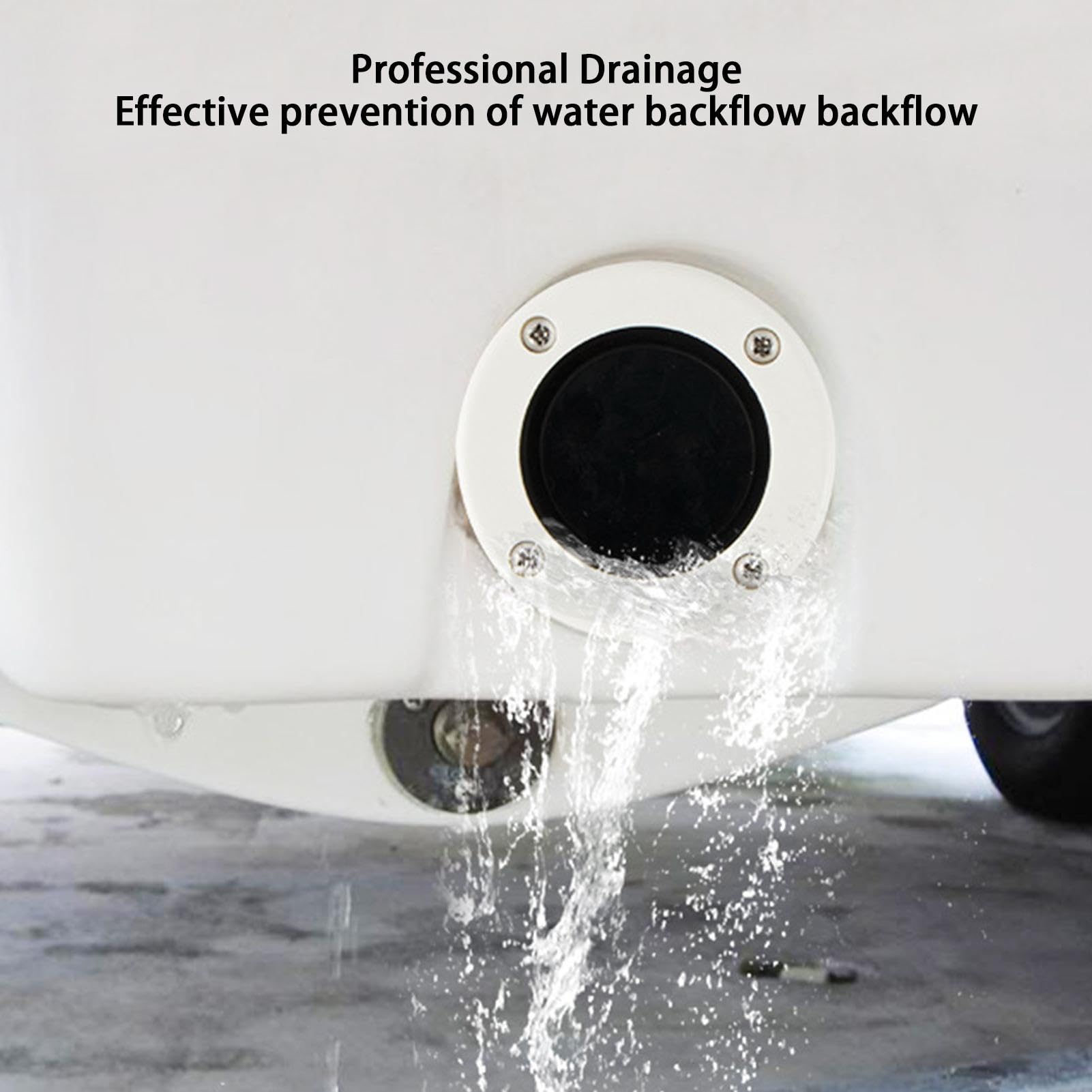 Vannes De Scupper Pour Bateaux | Clapets Anti-retour De Vidange Marins Polyvalents | Valve De Scupper Blanche Pour Un Drainage Efficace | Accessoire De Bateau Pour Eau Salée Et Eau Douce