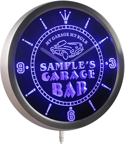 ADVPRO ncpp-tm - Reloj de pared con letrero de neón para reparación de coches