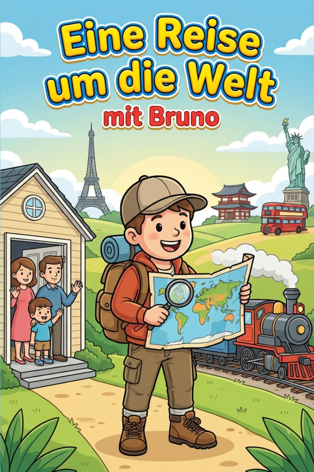 Eine Reise um die Welt - mit Bruno: Eine Reise-Malbuch-Geschichte durch die großen Städte der Welt