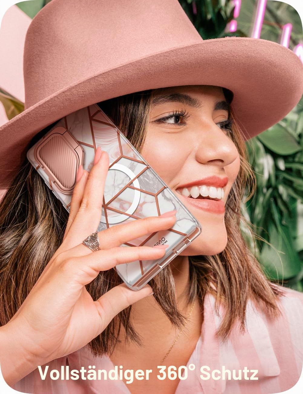 i-Blason Cosmo Schutzhülle für Samsung Galaxy S24 Ultra mit Kamera-Abdeckung, Ständer, [unterstützt MagSafe], stilvolle 360-Grad-Vollschutzhülle mit Displayschutzfolie und Ständer, magnetische