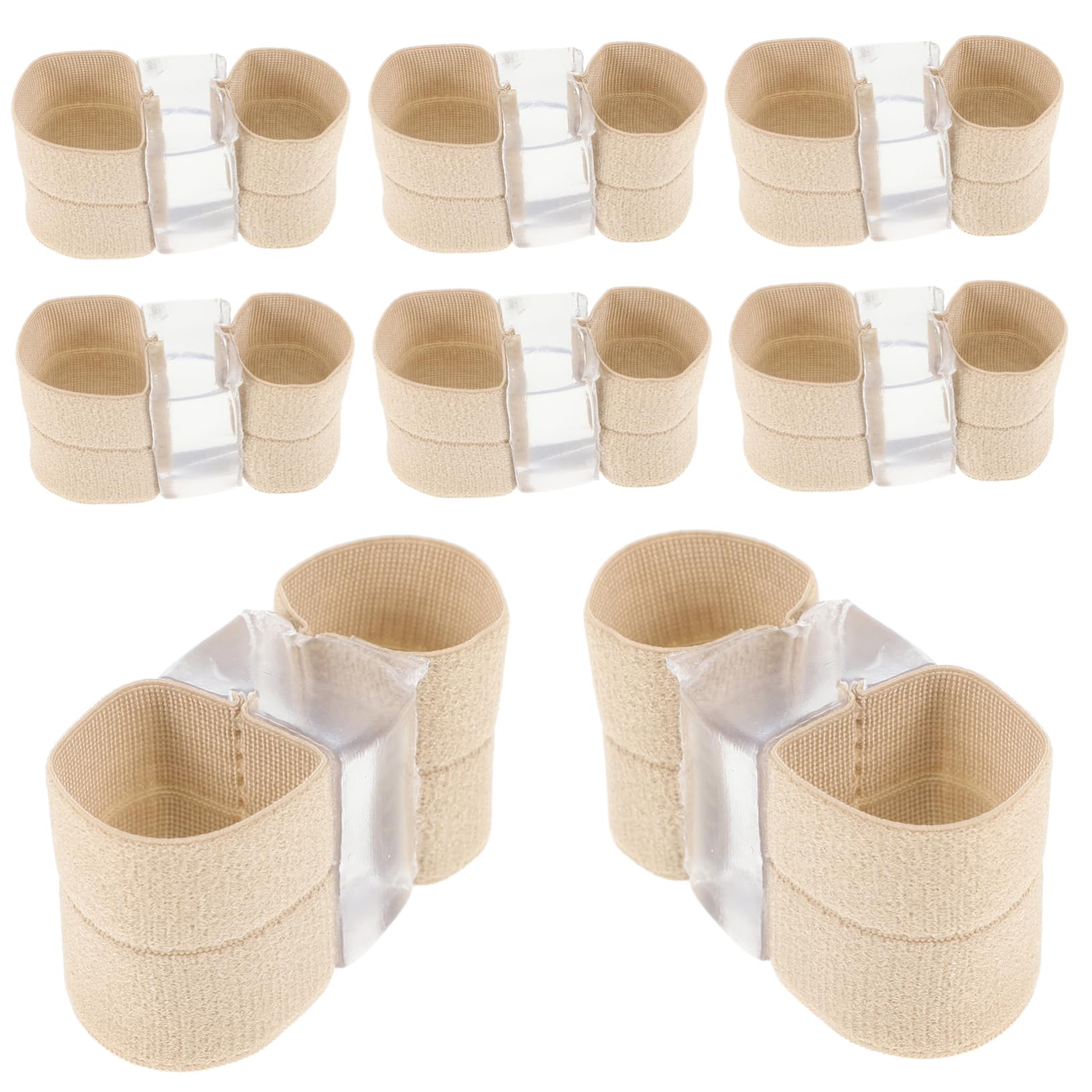 HAWILLOSCH Toe Spacers for Foot 8pcs Toe Separator Toe Separator Double-hole Design for Bunion Toe Spreaders Silicone Toe Sleeve Toe Support