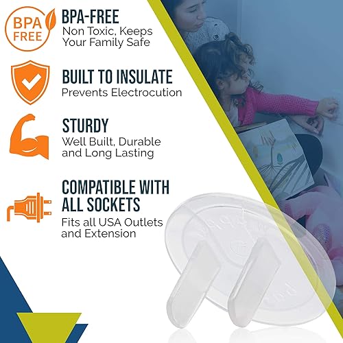 Miniatura 6 de Fundas transparentes (paquete de 32) – Fundas de enchufe de seguridad para bebés – Duraderas y estables – A prueba de niños tus enchufes fácilmente