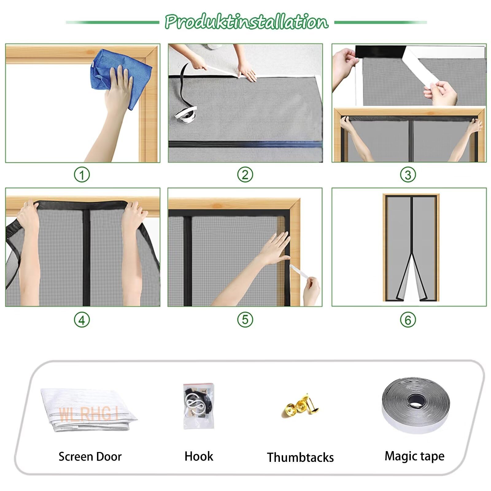 Mosquito Bees Fly Insect Bugs Pest Magnetic Screen Door 185x220 Cm Self Closing, For Balcony Bedroom Garage Cellar Patio Kitchen Living Room
