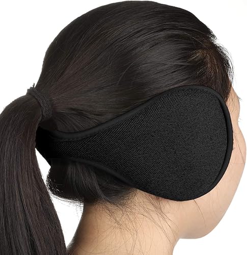Miniatura 4 de uxcell Unisex Winter Pad Fleece Cover Ear Warmer Back Earmuffs Black