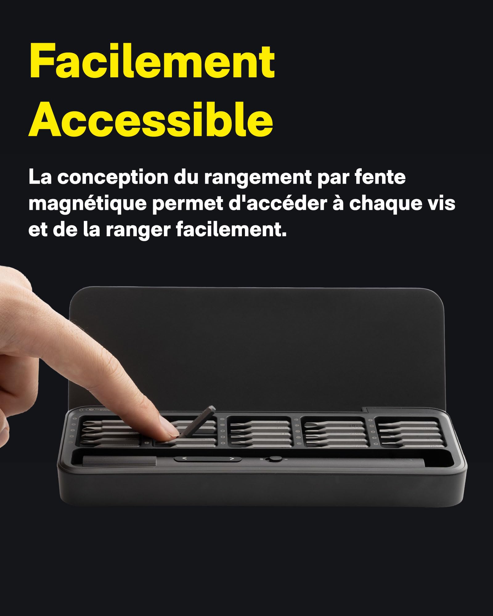 HOTO Kit Tournevis de Précision sans Fil ADV, Mini Tournevis Électrique | Adapté pour lunettes, montres, téléphones et ordinateurs portables