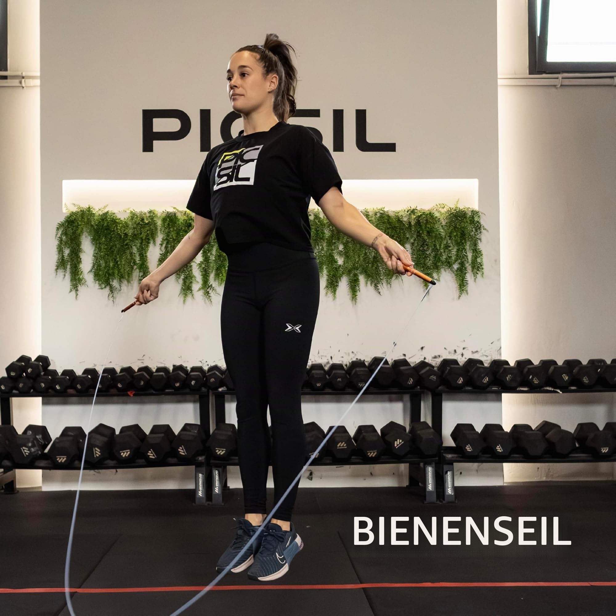 PICSIL - Springseil BEE, Leichtes und Verstellbares Speed Rope, Verstärktes Kabel, für Cross Training, Fitness und Double Unders