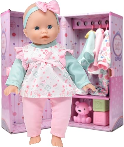 Miniatura 3 de Dolls To Play Muñeca de bebé de cuerpo suave, muñeca de 14 pulgadas con conjunto de ropa y accesorios