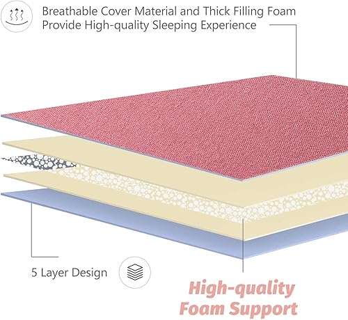 Miniatura 469 de Colchón futón japonés de piso gris constelación, de piso tatami, portátil, para acampar, para niños, sofá cama plegable enrollable con protector de