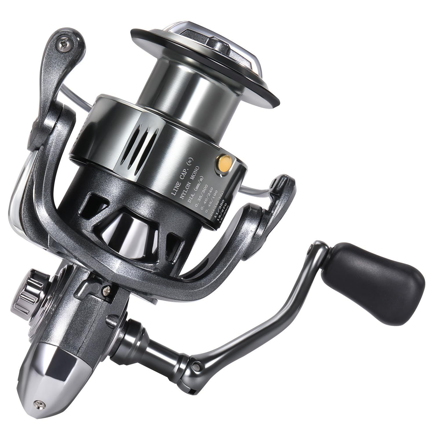 Sougayilang Mulinello da pesca ultra liscio con bobina in alluminio, 11+1 BB Spinning Reel, serie 1000-6000 per Bass-5000