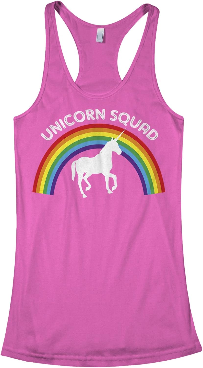 Threadrock Women's Unicorn Squad Racerback Tank Top