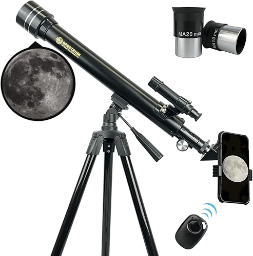 AstroLiteTM 60AZ - Paquete de bolsa de viaje para telescopio refractor, aumento de 25 x 150x, telescopio de longitud focal de apertura de 2.362 in disponible en Yaxa Colombia