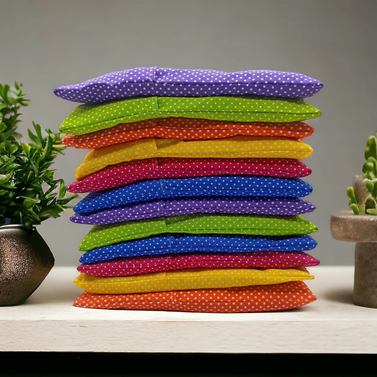 Coussins pour les yeux "Pack 12 Colori" - Graines de Lavande et de riz - Yoga, méditation, relaxation, reposer des yeux