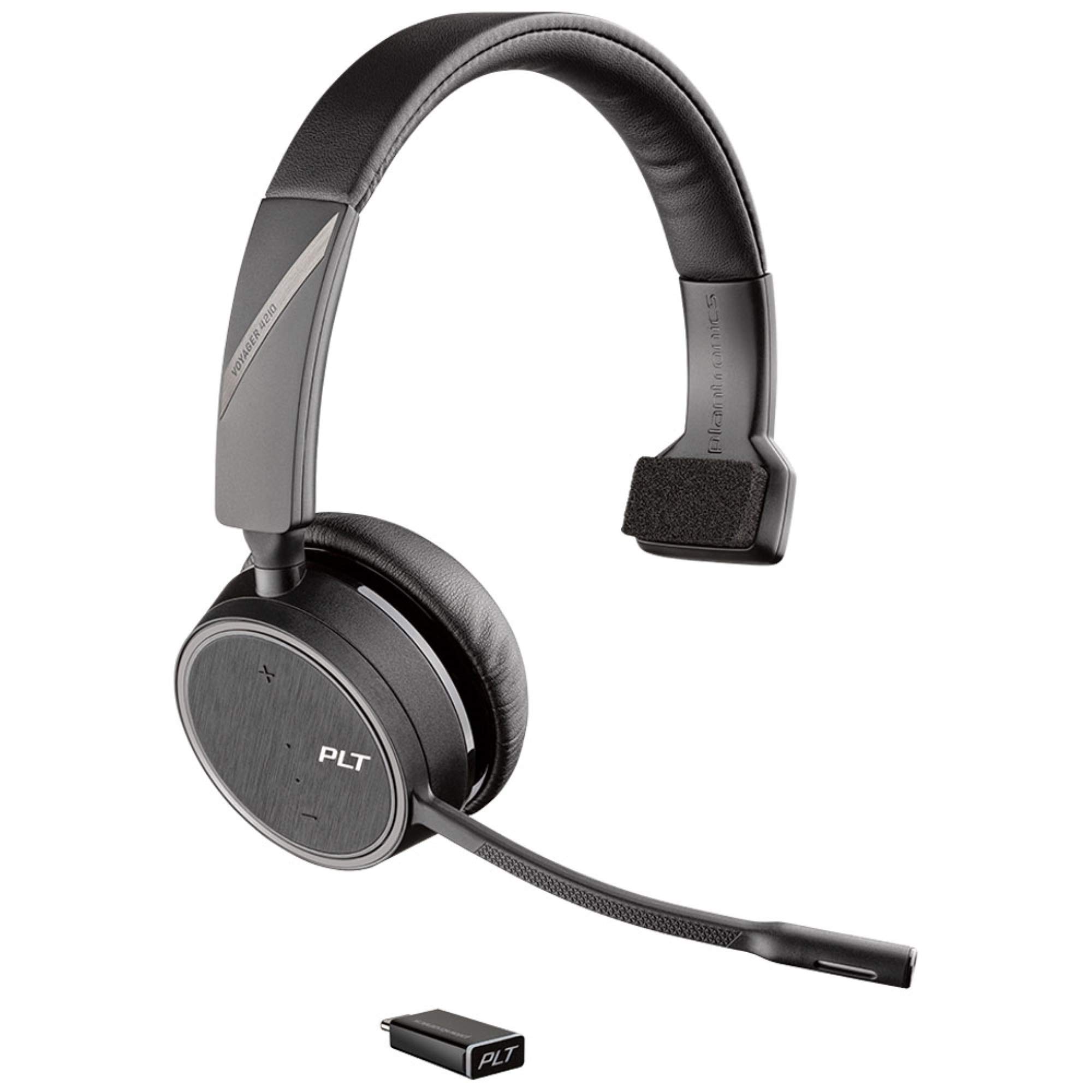 Plantronics Voyager 4210 UC - Cuffie audio Bluetooth con tecnologia SoundGuard, microfono e pulsanti sul auricolare, taglia unica, colore: Nero