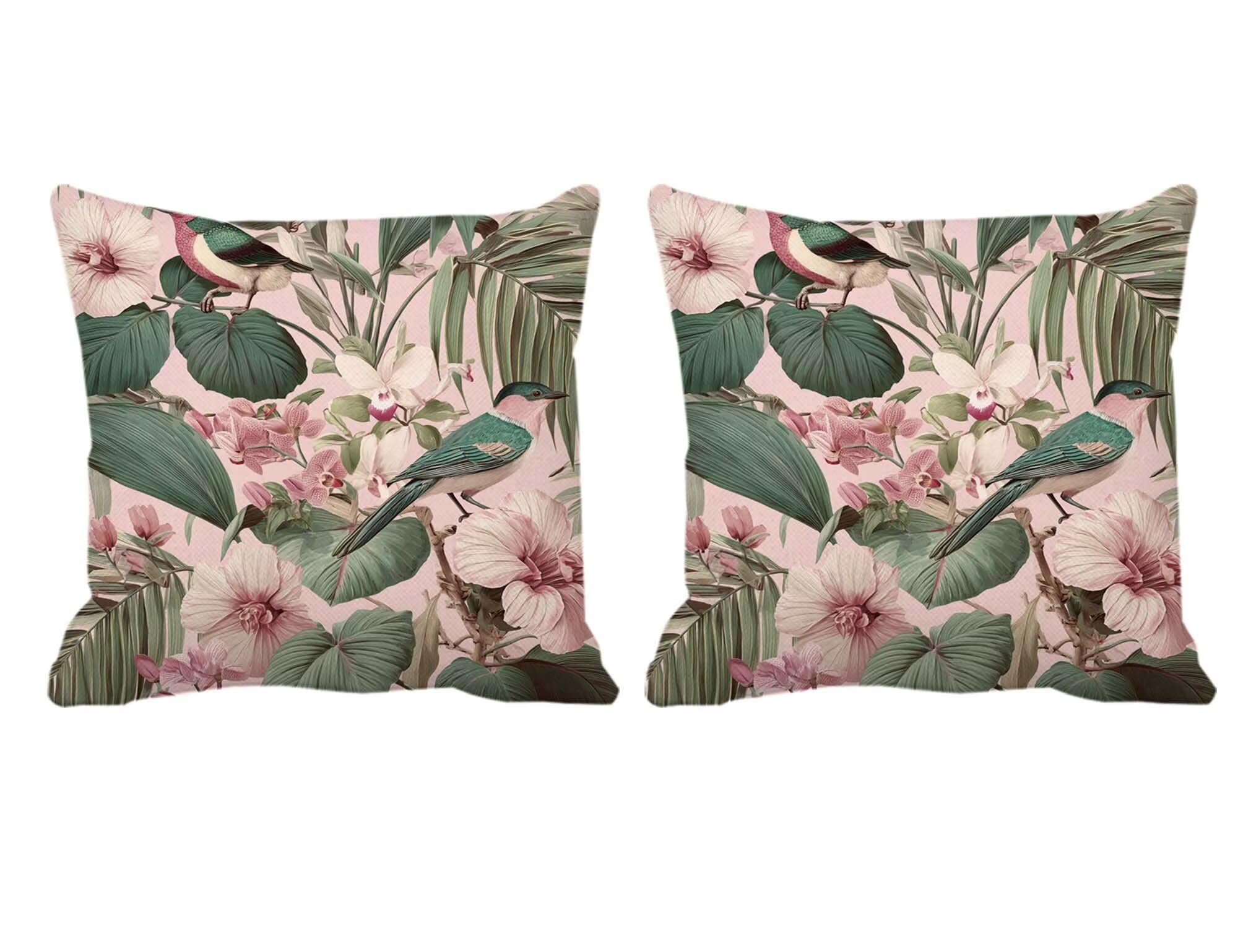 Coussin salon de jardin extérieur imperméable motif oiseau pour terrasse