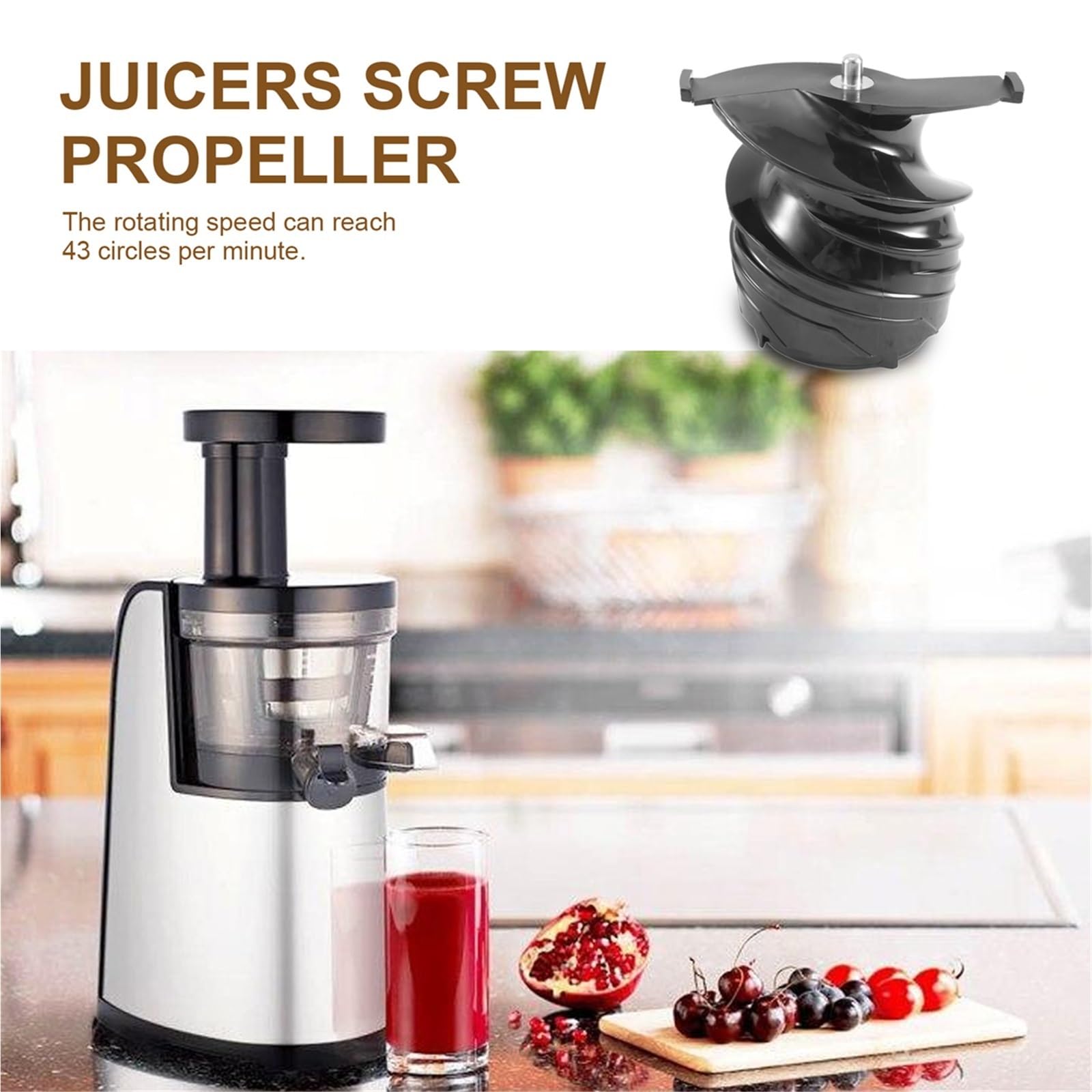 Vis Sans Fin de Rechange Compatible avec Extracteur Hurom HH-SBF11 HH-1100, Pièce Qualité Alimentaire BPA